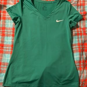Green  Nike shirt